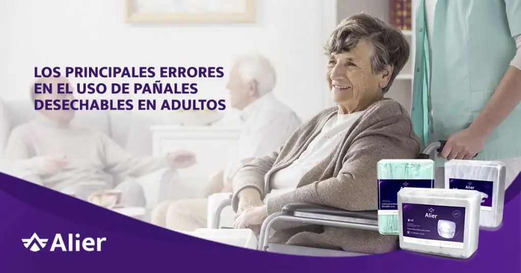Portada adulto mayor en silla de ruedas. | Pañales para adultos. - calzón desechable para adultos