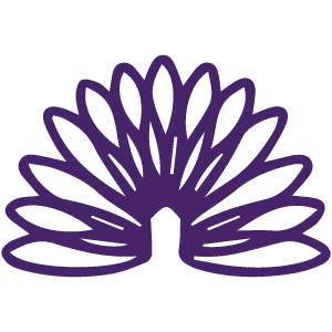 ícono de elástico ajustable color morado.