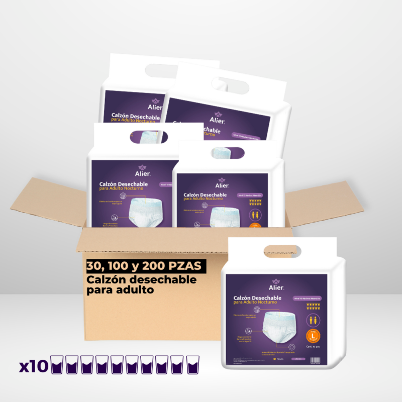 ALIER (2) Calzón adultos nivel de absorbción 10. Comodidad e Higiene