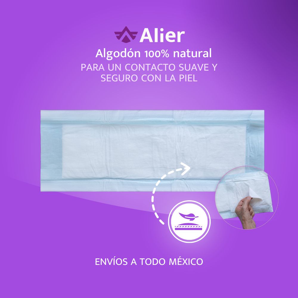 Toalla para incontinencia y maternidad - Pañales para adultos en México. Alier®
