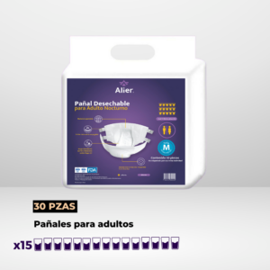 30 Pzas. Pañales para Adultos Nivel de absorción 15 Tallas: M, L y XL