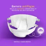Pañal Nocturno con barrera antifúgas Nivel 15. Pañales para adultos en México para una protección e higiene diaria