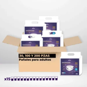 Pañales para adultos máxima absorción nivel 15 para hombres y mujeres | 30, 100 y 200 Pza Tallas: M, L, XL